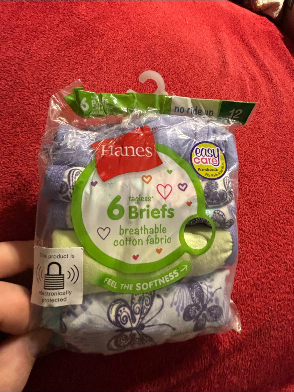 Hanes Girls' Variety Cotton Briefs - 6 Pack size 12 New